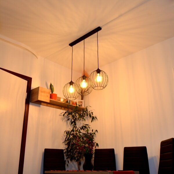 LED Lustr na lanku MERCURE 3xE27/15W/230V