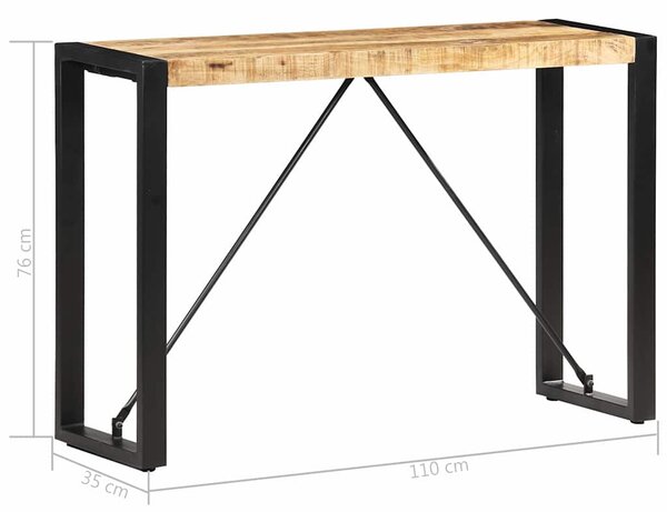 Konzolový stolek 110 x 35 x 76 cm masivní mangovníkové dřevo 285945