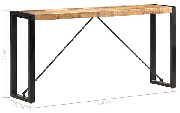 Konzolový stolek 150 x 35 x 76 cm masivní mangovníkové dřevo 285948
