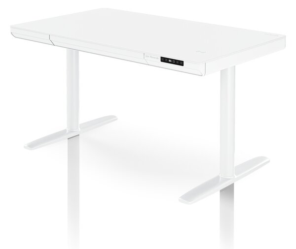 Elektrický psací stůl sit-stand se zásuvkou a bezdrátovou nabíječkou Qi bílý, 1200 mm: ELLIS
