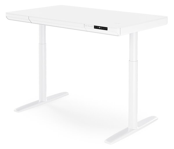 Elektrický psací stůl sit-stand se zásuvkou a bezdrátovou nabíječkou Qi bílý, 1200 mm: ELLIS