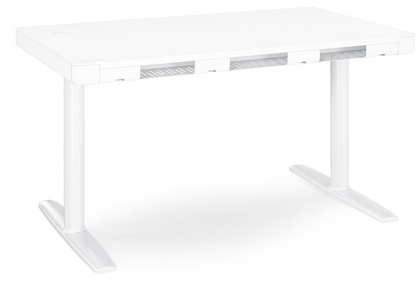 Elektrický psací stůl sit-stand se zásuvkou a bezdrátovou nabíječkou Qi bílý, 1200 mm: ELLIS