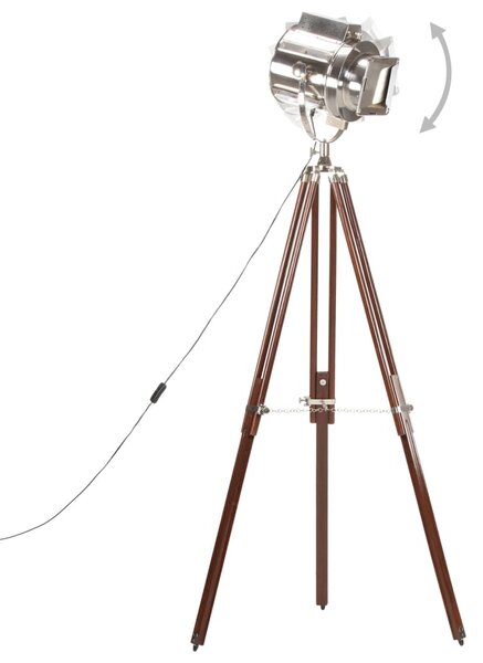 Stojací lampa na stativu masivní mangovníkové dřevo 180 cm 286106