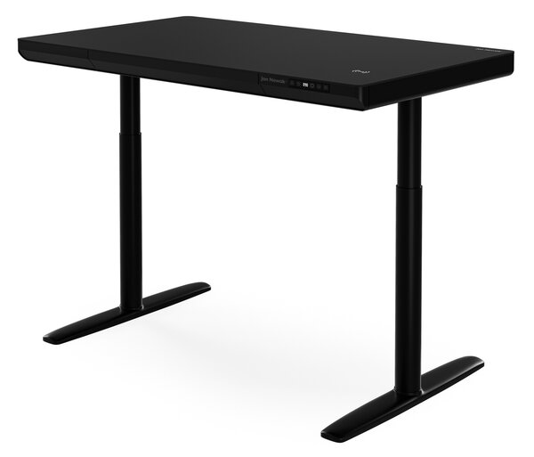 Elektrický psací stůl sit-stand se zásuvkou a bezdrátovou nabíječkou Qi černý, 1200 mm: ELLIS