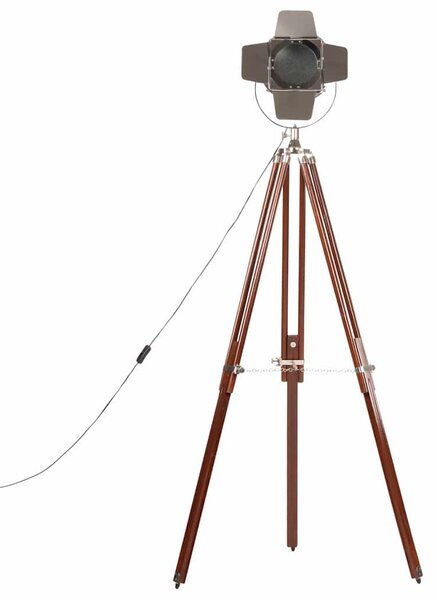 Stojací lampa na stativu masivní mangovníkové dřevo 180 cm 286106