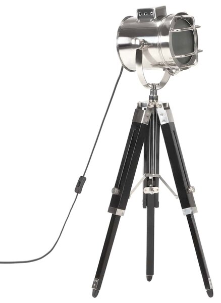 Stojací lampa na stativu černá masivní mangovníkové dřevo 69 cm 286108