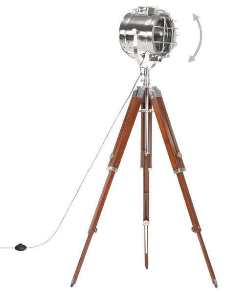 Stojací lampa na stativu masivní mangovníkové dřevo 165 cm 286113