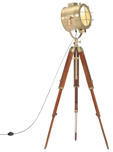 Stojací lampa na stativu masivní mangovníkové dřevo 165 cm 286112