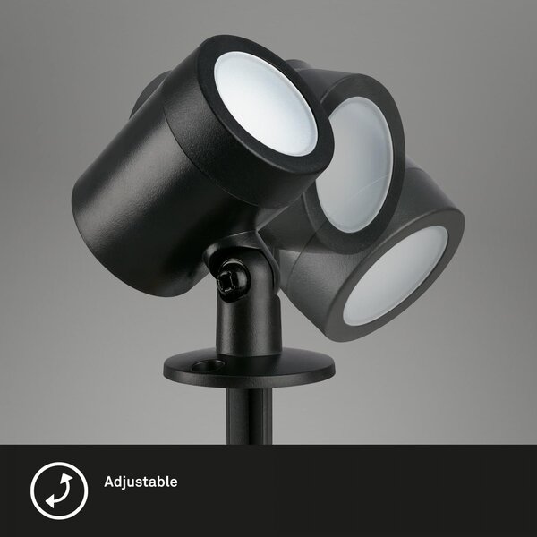 BRILO 3799035 LED zahradní bodové svítidlo, zápich, ochrana proti stříkající vodě, nastavitelné - BRILO