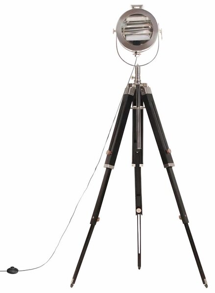 Stojací lampa na stativu masivní mangovníkové dřevo 165 cm 286111
