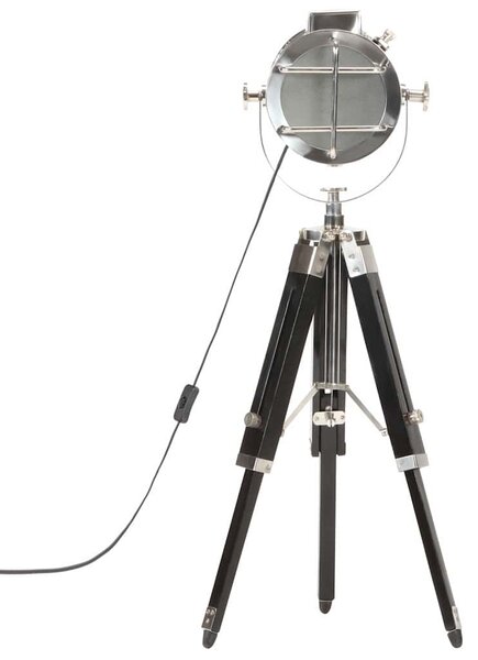 Stojací lampa na stativu černá masivní mangovníkové dřevo 69 cm 286108