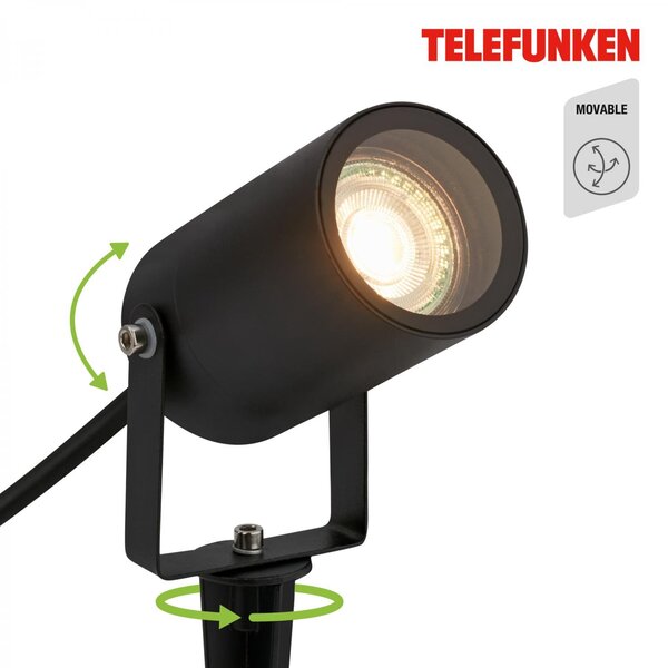 TF 322405TF TELEFUNKEN zahradní bodové svítidlo, ochrana proti tryskající vodě, nastavitelné - BRILONER