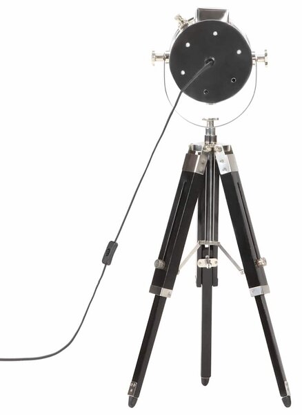 Stojací lampa na stativu černá masivní mangovníkové dřevo 69 cm 286108