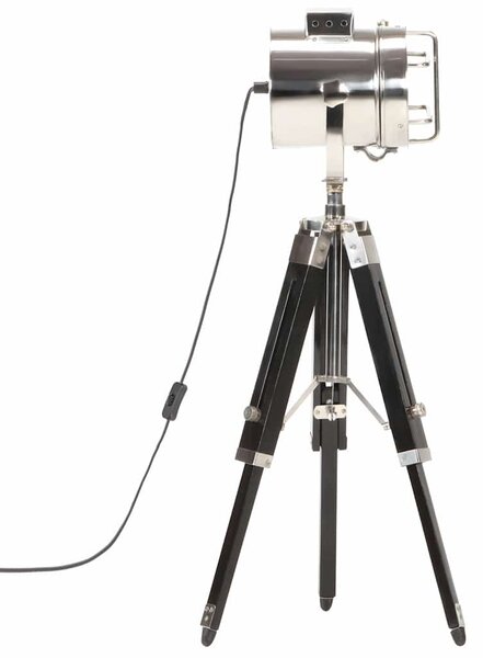 Stojací lampa na stativu černá masivní mangovníkové dřevo 69 cm 286108
