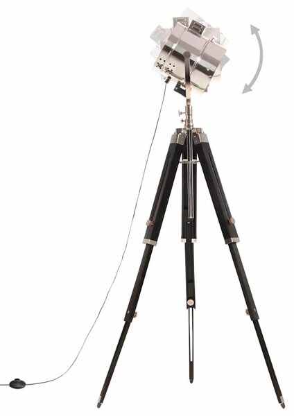 Stojací lampa na stativu masivní mangovníkové dřevo 165 cm 286111