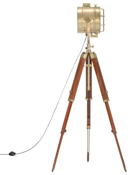 Stojací lampa na stativu masivní mangovníkové dřevo 165 cm 286112