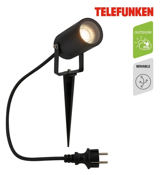 TF 322405TF TELEFUNKEN zahradní bodové svítidlo, ochrana proti tryskající vodě, nastavitelné - BRILONER