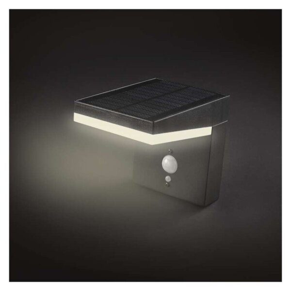 EMOS LED zahradní solární nástěnné svítidlo s čidlem soumraku, VEREA, 10,7 × 15,4 × 13 cm 1554204000