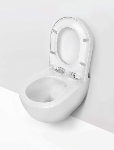 Deante Peonia Zero, závěsná WC mísa RimFree 51 x 36 cm, bílá, CDE_6ZPW