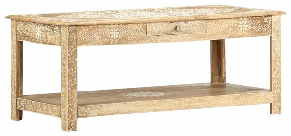 Konferenční stolek 110x50x45 cm ruční malba masivní mangovník 286146