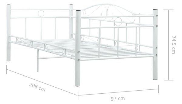 Rám denní postele bílý kov 90 x 200 cm 286136