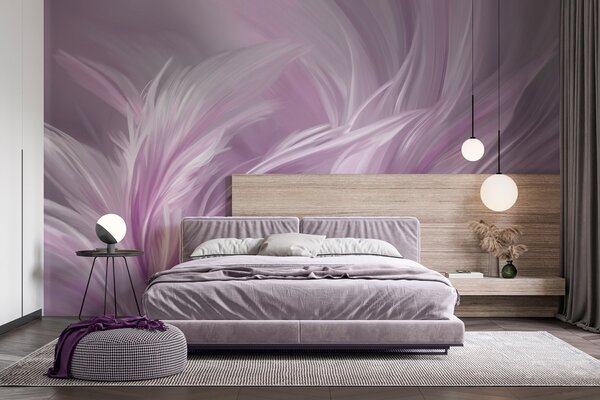 Fototapety Elegantní peří v odstínech fialové, Fototapety abstraktní, w05658v2 : uwalls.cz