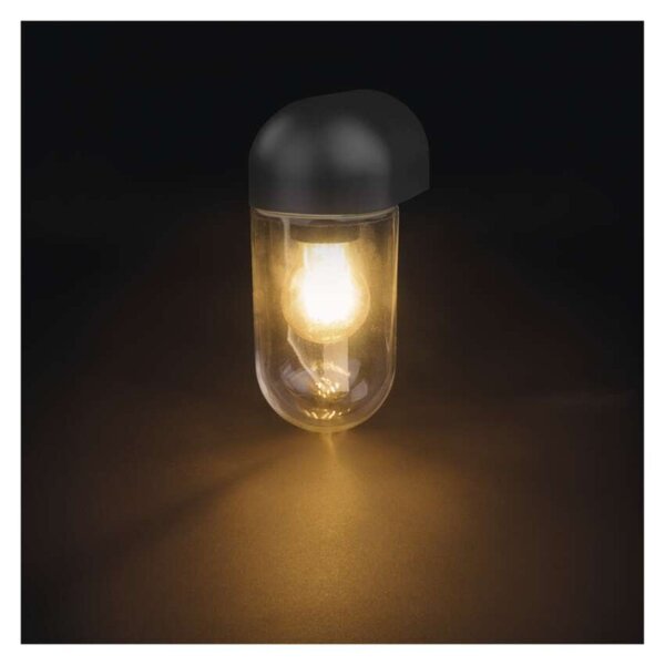 EMOS LED zahradní nástěnné svítidlo CASSIA, 12,6 × 9,5 × 22,2 cm, 1 × E27, 15 W 1554000009