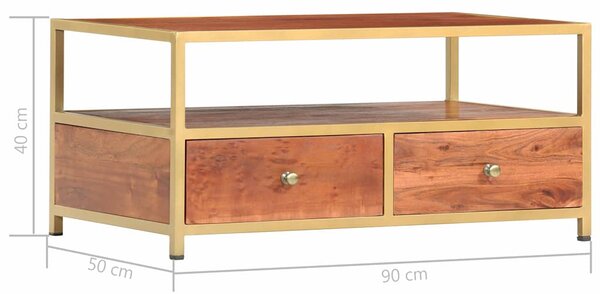 Konferenční stolek 90 x 50 x 40 cm masivní akáciové dřevo 286187