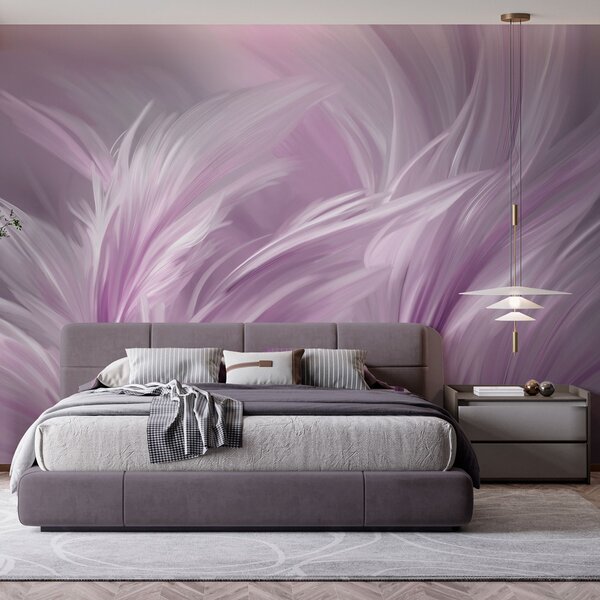 Fototapety Elegantní peří v odstínech fialové, Fototapety abstraktní, w05658v2 : uwalls.cz