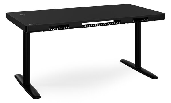 Elektrický psací stůl sit-stand se zásuvkou a bezdrátovou nabíječkou Qi černý, 1400 mm: ELLIS