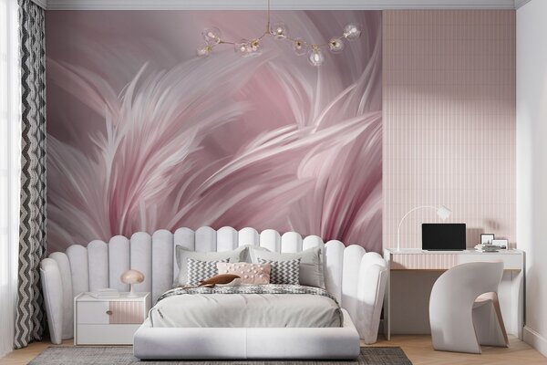 Fototapety Elegantní peří v odstínech růžové, Fototapety abstraktní, w05658v1 : uwalls.cz
