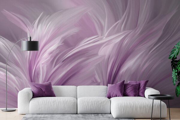 Fototapety Elegantní peří v odstínech fialové, Fototapety abstraktní, w05658v2 : uwalls.cz