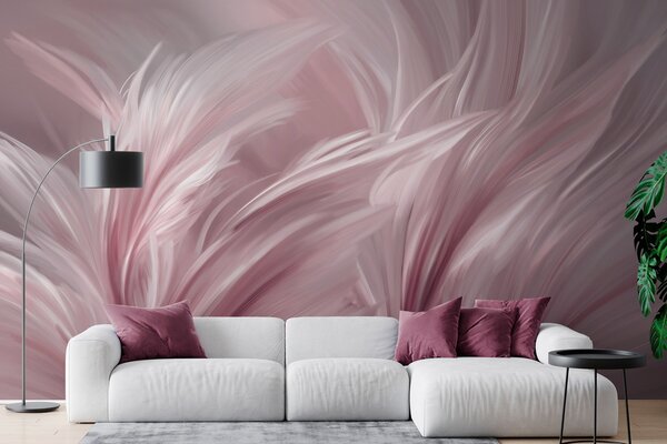 Fototapety Elegantní peří v odstínech růžové, Fototapety abstraktní, w05658v1 : uwalls.cz