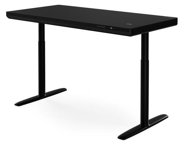 Elektrický psací stůl sit-stand se zásuvkou a bezdrátovou nabíječkou Qi černý, 1400 mm: ELLIS