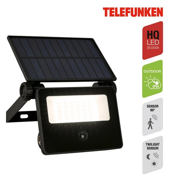 TF 322605TF TELEFUNKEN LED bodové svítidlo solární, pohybové čidlo, soumrakový senzor - BRILONER
