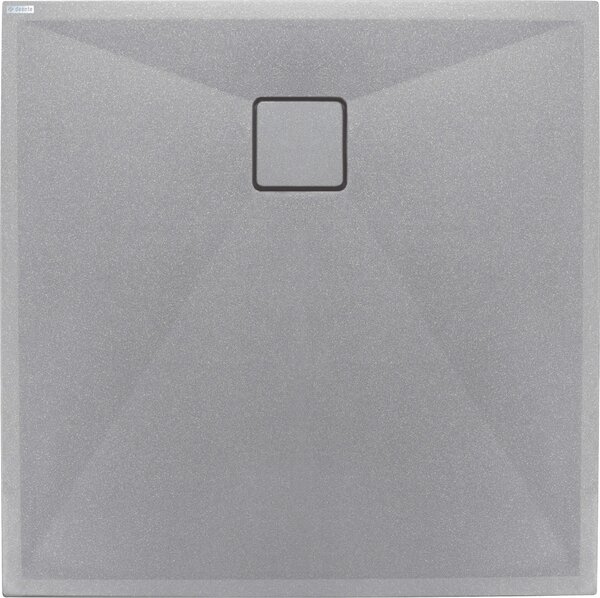Deante Correo, čtvercová granitová sprchová vanička 80x80x3, 5 cm, šedá, DEA-KQR_S42B