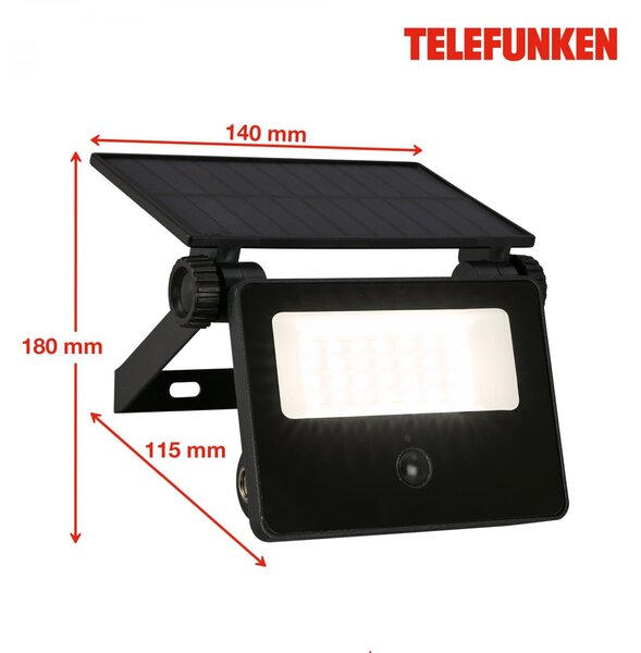 TF 322605TF TELEFUNKEN LED bodové svítidlo solární, pohybové čidlo, soumrakový senzor - BRILONER