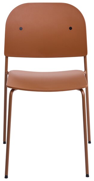 Sada 2 jídelních židlí WINDUST Kov Oranžová