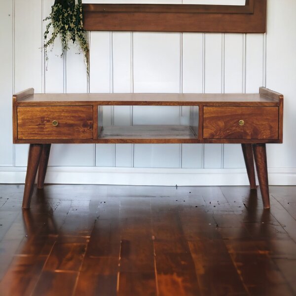 Konferenční stolek Elevated v kaštanovém odstínu, 100 × 50 × 43 cm