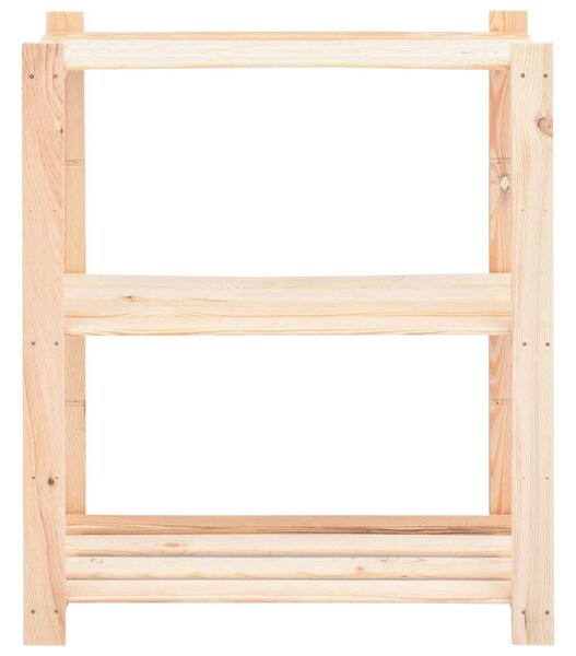 Regály 3 police 3 ks 80 x 38 x 90 cm masivní borovice 150 kg 3051118
