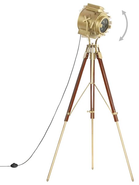Stojací lampa na stativu masivní mangovníkové dřevo 193 cm 286204