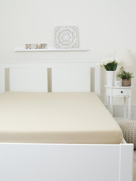 Jersey prostěradlo do postýlky Classic 60 x 120 cm – béžová