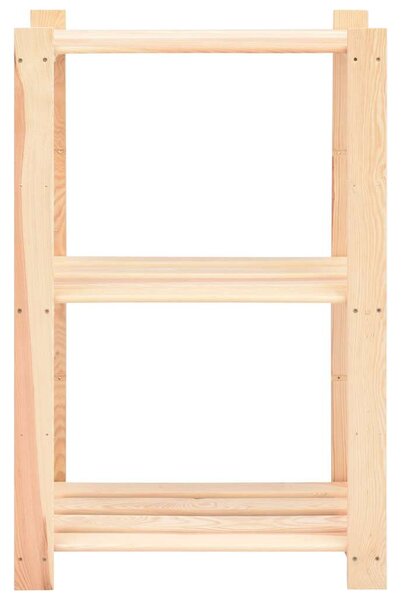 Regály 3 police 2 ks 60 x 38 x 90 cm masivní borovice 150 kg 3051121