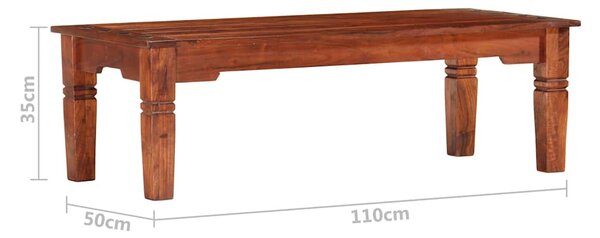 Konferenční stolek 110 x 50 x 35 cm masivní akáciové dřevo 286258
