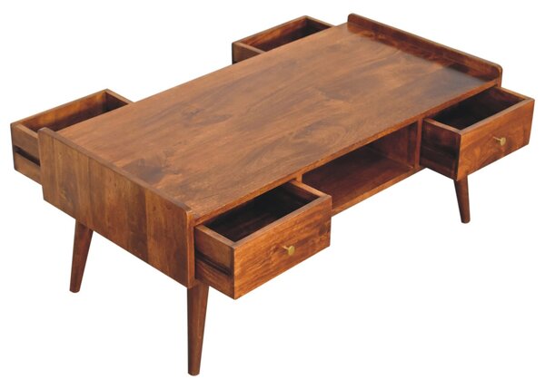 Konferenční stolek Elevated v kaštanovém odstínu, 100 × 50 × 43 cm