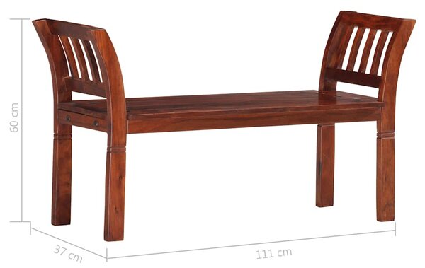 Lavice 111 cm masivní akáciové dřevo 286264