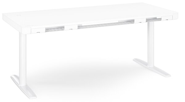 Elektrický psací stůl sit-stand se zásuvkou a bezdrátovou nabíječkou Qi bílý, 1600 mm: ELLIS