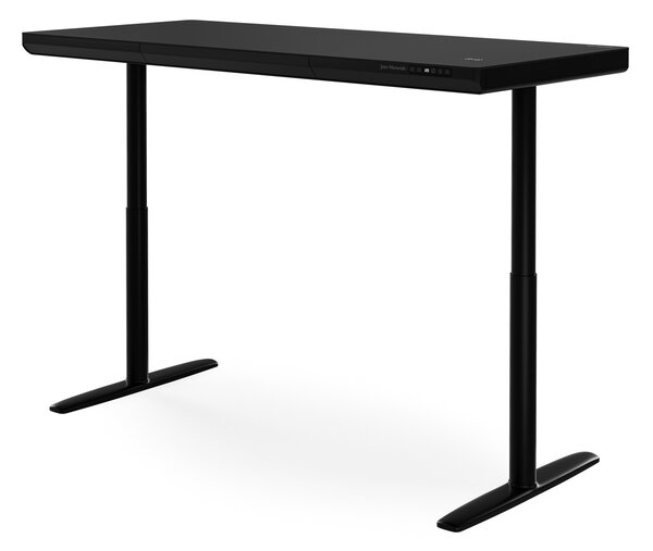 Elektrický psací stůl sit-stand se zásuvkou a bezdrátovou nabíječkou Qi černý, 1600 mm: ELLIS