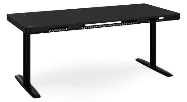 Elektrický psací stůl sit-stand se zásuvkou a bezdrátovou nabíječkou Qi černý, 1600 mm: ELLIS