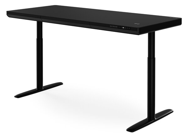 Elektrický psací stůl sit-stand se zásuvkou a bezdrátovou nabíječkou Qi černý, 1600 mm: ELLIS